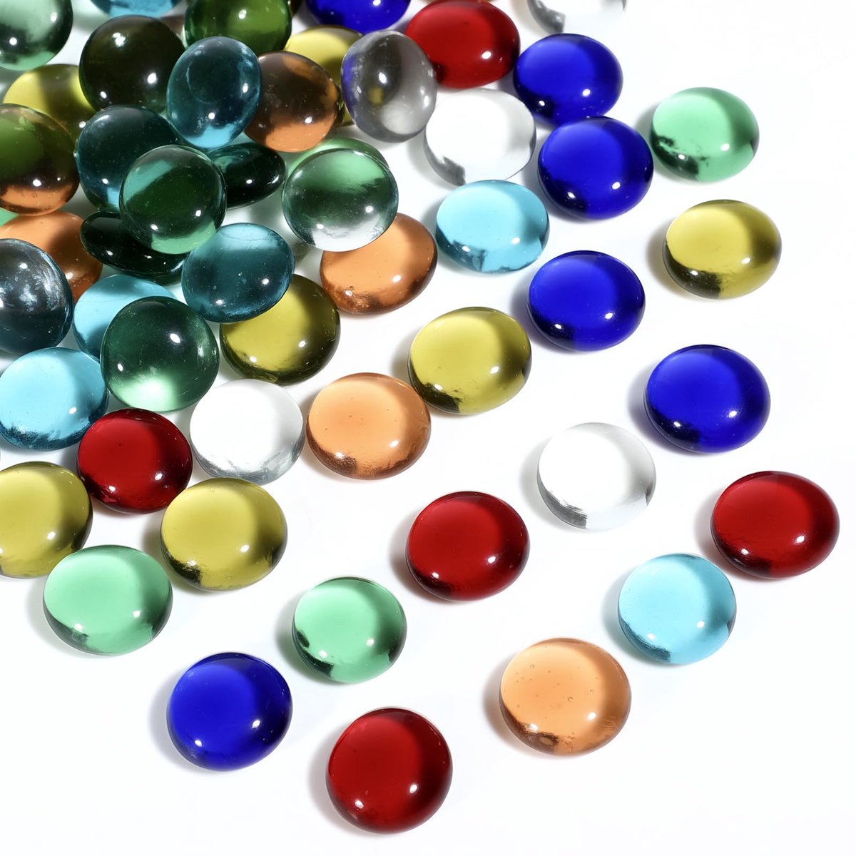 kleurrijk kinder – ca. 210 stuks, 900g, kleurrijke glasstenen, kleurrijke glasnuggets, decoratieve stenen voor vazen, decoratieve glasstenen, 15-20mm, voor aquarium, waterplanten en