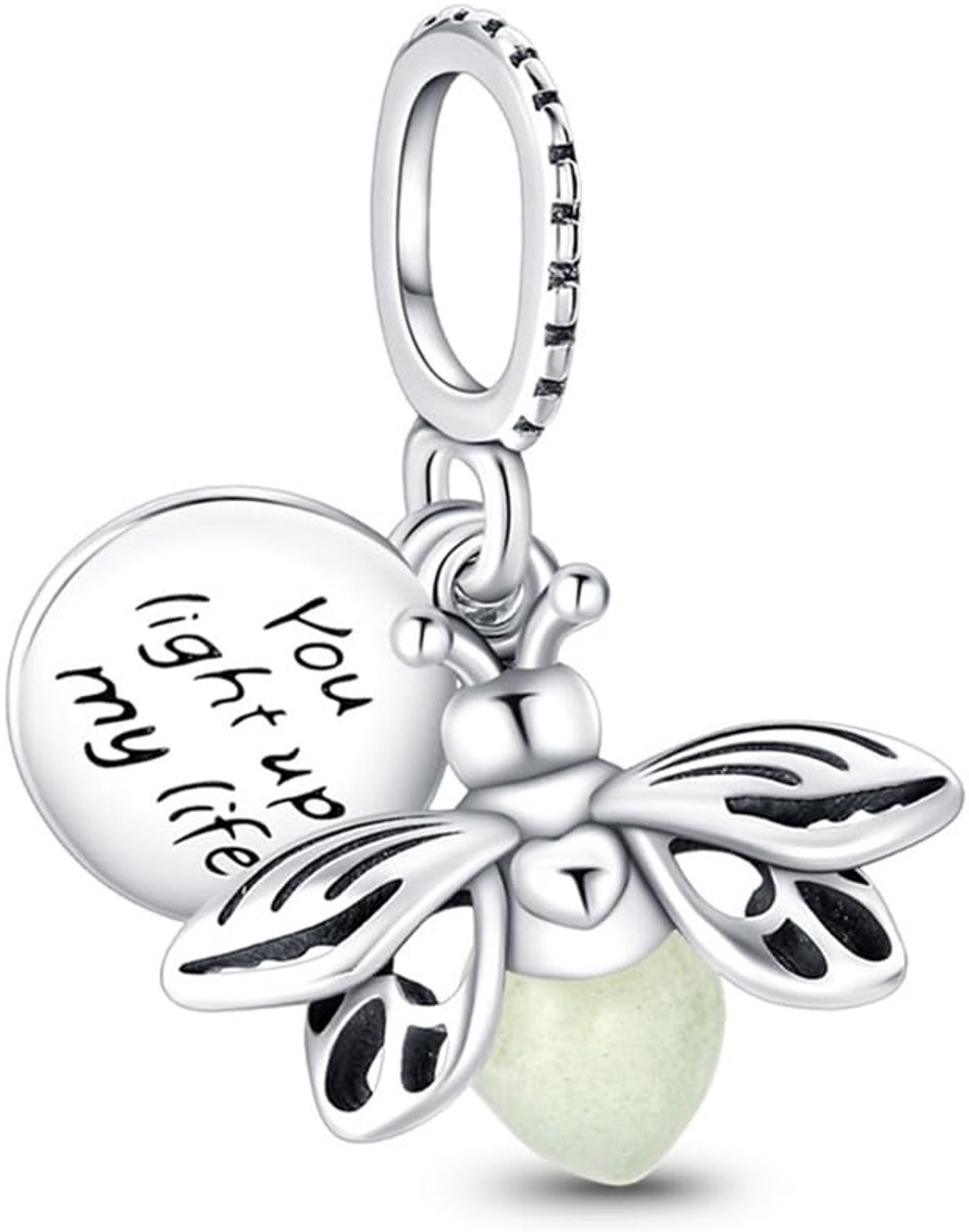 Charm Hanger Dames 925 Sterling Zilver voor Armband Kraal Bedel geschikt voor Pandora Armband en Ketting, Compatibel met Europese Armbanden voor Vrouwen Meisjes