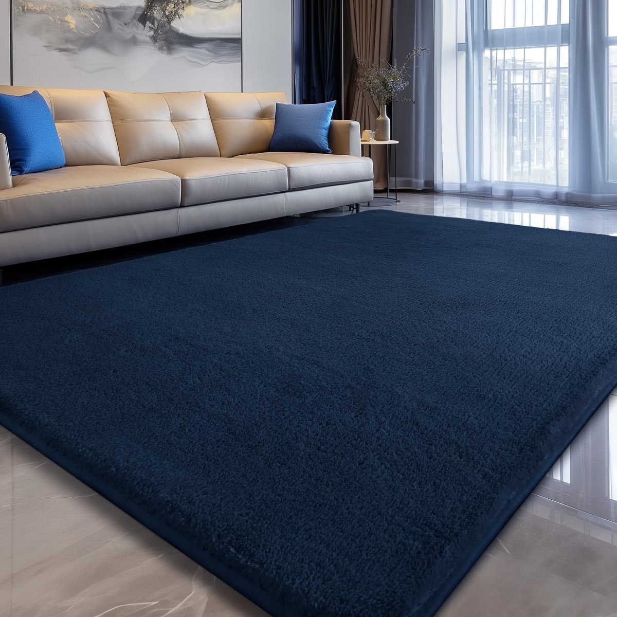 Lemon Tapijt Vloerkleden Woonkamer Groot 160x230, Grijs Tapijt voor Slaapkamer Wasbaar Vloerkleed Antislip Pluizig Tapijt Shaggy Crème Tapijten Extra Grote Vloerkleden voor Woonkamer Kinderkamer