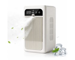 DreamGoods Aircooler met Waterspray - Verkoelen Met Water of IJs - 3-in-1 Luchtkoeler - Koelen, Ventileren & Bevochtigen - Air Cooler - Ventilateur - Mobiele Airco - Mobiele Airco - Airco zonder Afvoerslang - Ventilator voor Slaapkamer - Kantoor