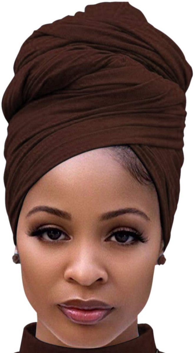 Haar Wrap voor Zwarte Vrouwen met Natuurlijk Haar Grote Stretch Zachte Rand Sjaals voor Vlechten Dreadlocks