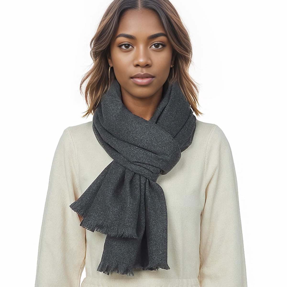 sjaal dames grote winter warme sjaal wrap stola kerstcadeau voor vrouwen avondjurk bruiloft sjaal, donkergrijs, L