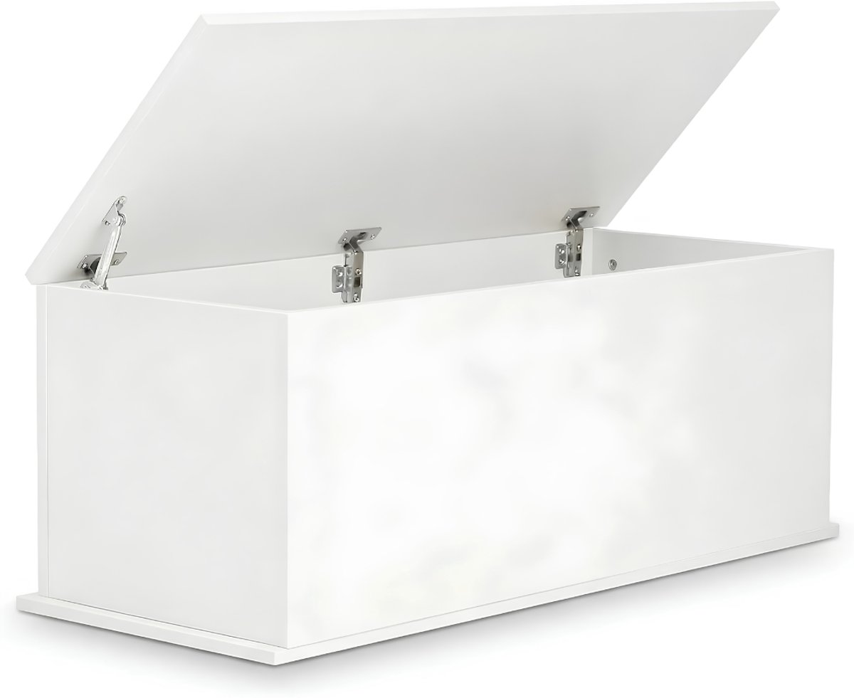 SP® Speelgoedkist - Speelgoedkast - Opbergkist - Wit - 100cm x 40cm x 40cm