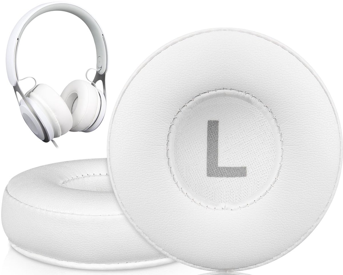 Dailygoods - SOULWIT Professionele oorkussens vervanging voor Beats EP Wired On-Ear koptelefoon, Earpads en Cushions met Zachtere Proteïne Lederen bekleding, Hoogwaardig Geluidsisolerend Schuim - Wit