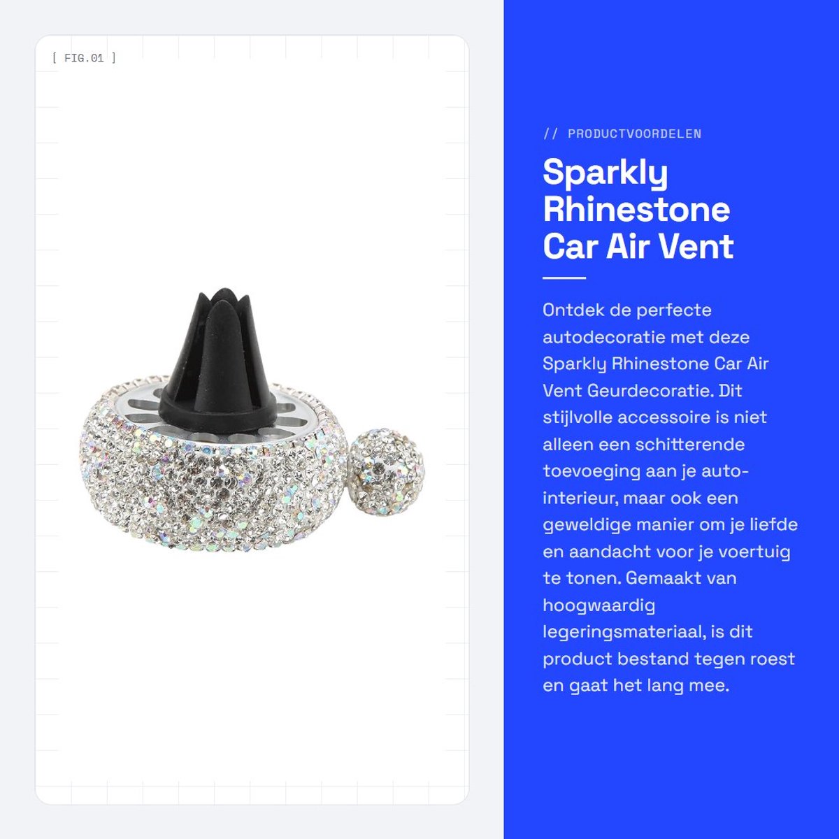 Dailygoods- Geurdecoratie Hoogwaardig Legeringsmateriaal - Auto Interieuraccessoire - Universele Pasvorm - Schattige Vorm - Duurzaam - Perfecte Autodecoratie - Autogeur