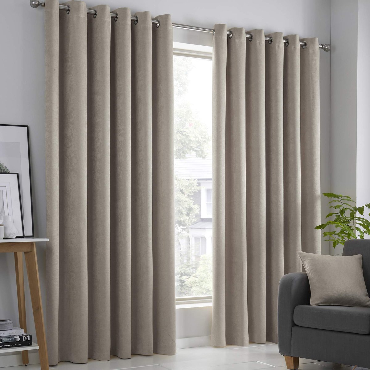 Gordijnen - 46" Breedte x 54" druppel (117 x 137cm) in Naturel