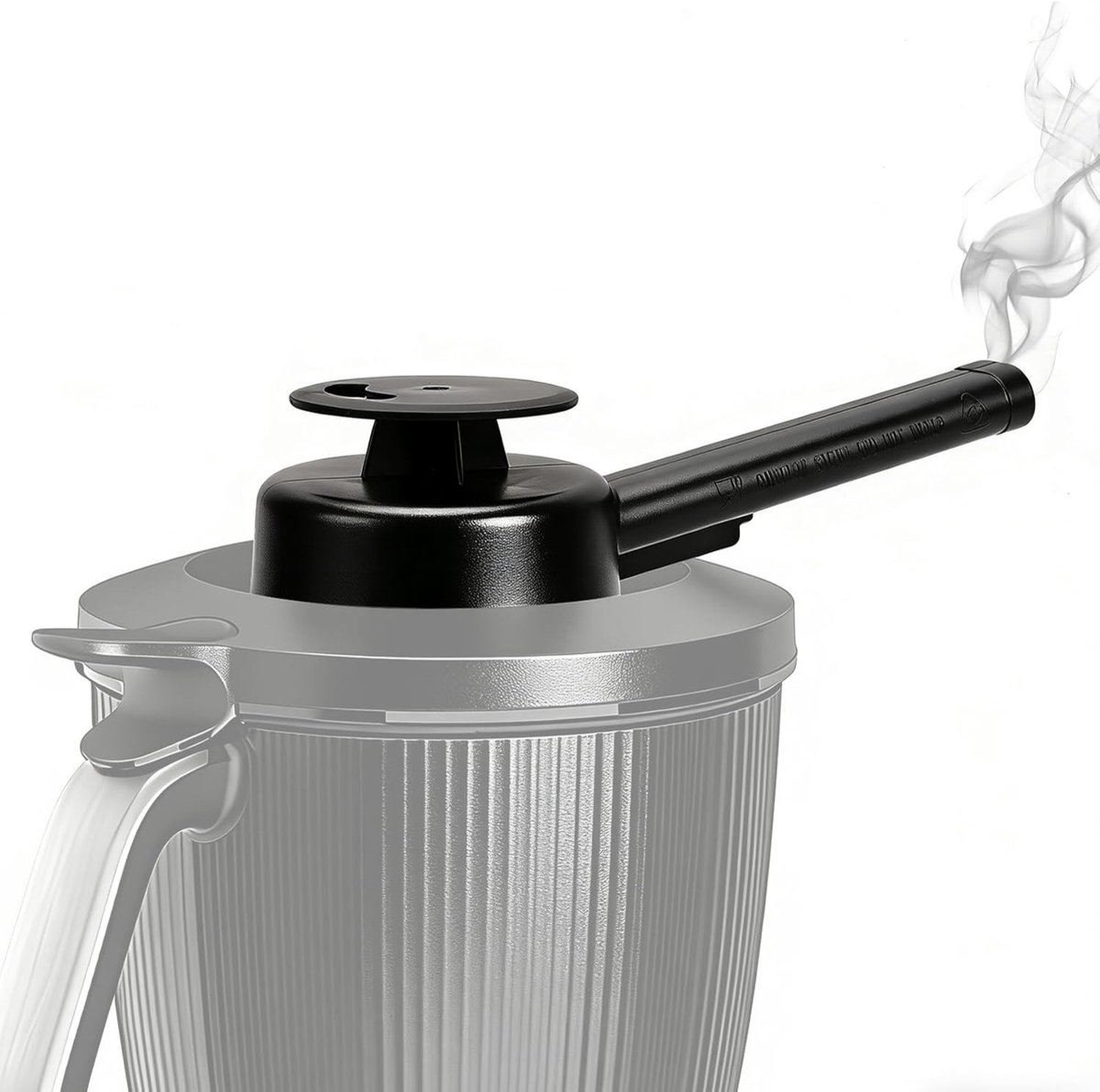 Stoomgeleider voor keukenapparatuur, stoomopzetstuk met veiligheidsgreep, hittebestendig en draaibaar, ideaal voor koken en meubelbescherming