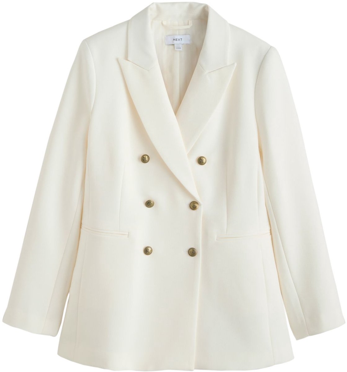 Next - Dames - Militair double-breasted blazer - Tall - Wit