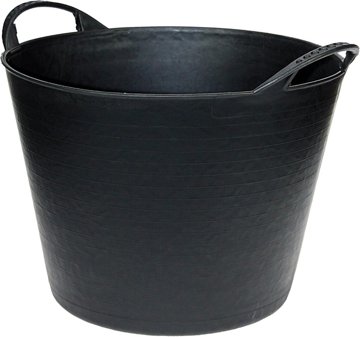 Dailygoods- Flexibele Kuip 40L - Zwart - Tuinafval - Wasmand - Handvaten - Diameter 45cm - Hoogte 33cm - Afvalbak
