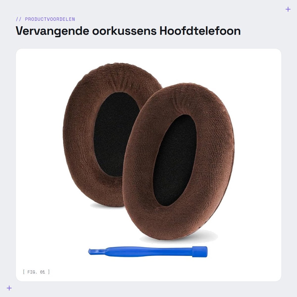 Dailygoods- Oorkussens Velours - Compatibel met Sennheiser HD515/HD555/HD595/HD518/HD598/HD598SE/HD598CS/HD560s - Hoofdtelefoon Pad - Set van 2 - Afmetingen 4.3" x 3.25" x 0.8 - Hoofdtelefoon Pads