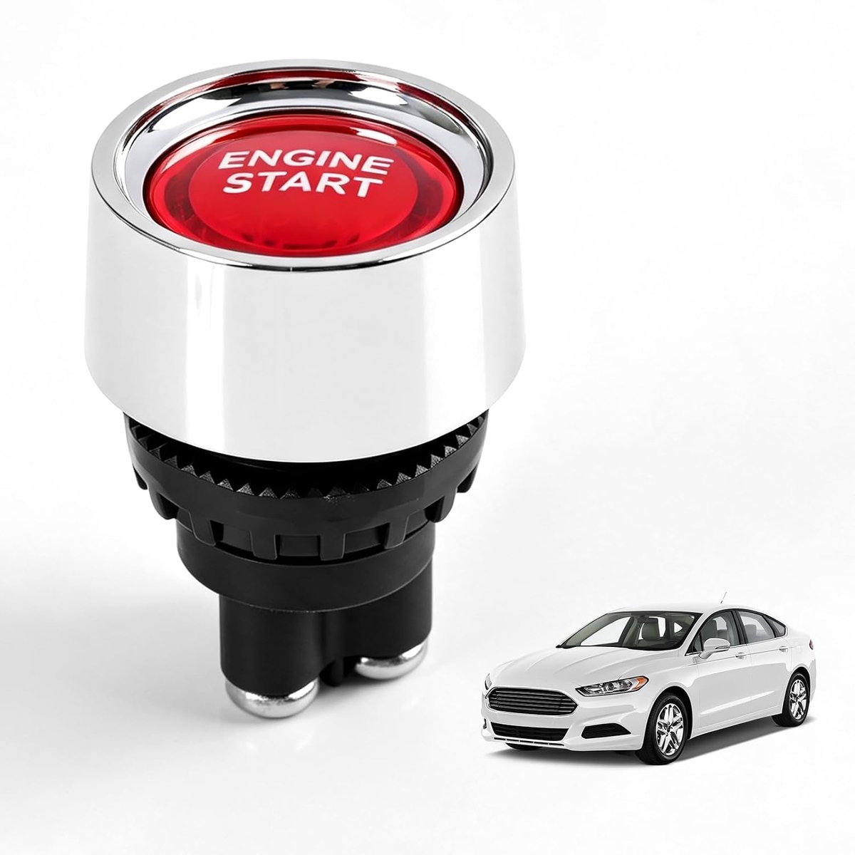 Opstartknop 12V-24V 50A - SPST momentele schakelaar - Rode LED - Betrouwbaar starten van motoren - ShopVlot