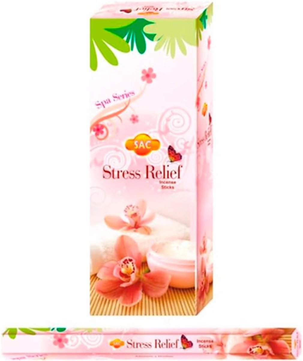 Wierookset Stress Relief - Hexagonale Doos met 6 Tubes - Natuurlijke Luchtverfrisser - ShopVlot