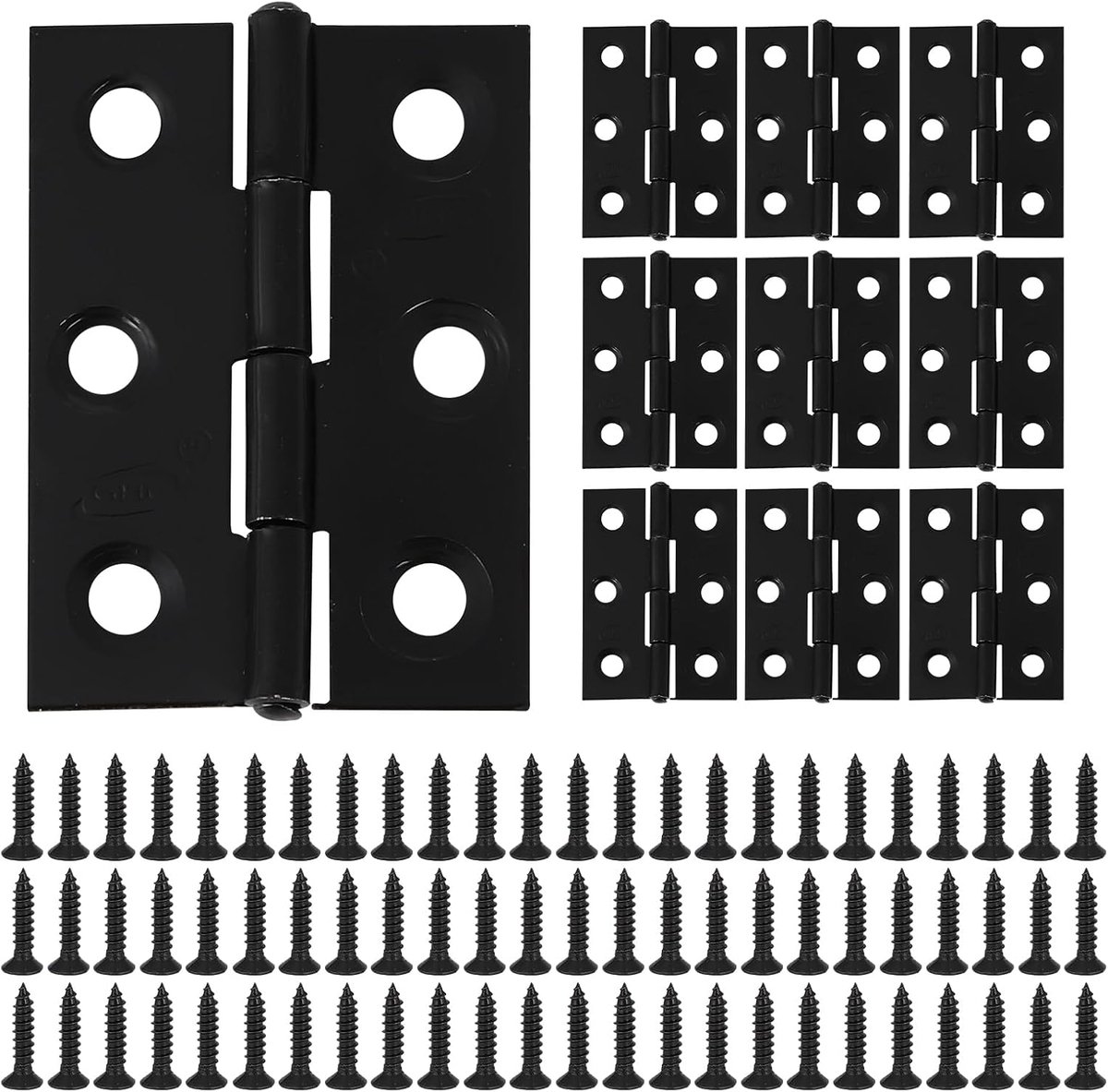 Deurhengsels 60 x 38mm - Zwart ijzer - Corrosiebestendig - Ideaal voor meubels - ShopVlot