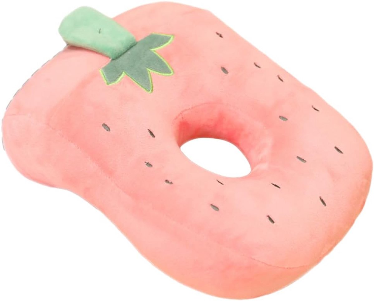 Napping Kussen 26x32 cm - Roze Donut Kussen - Pluche en Steunend - Ideaal voor Bureau Naps - ShopVlot