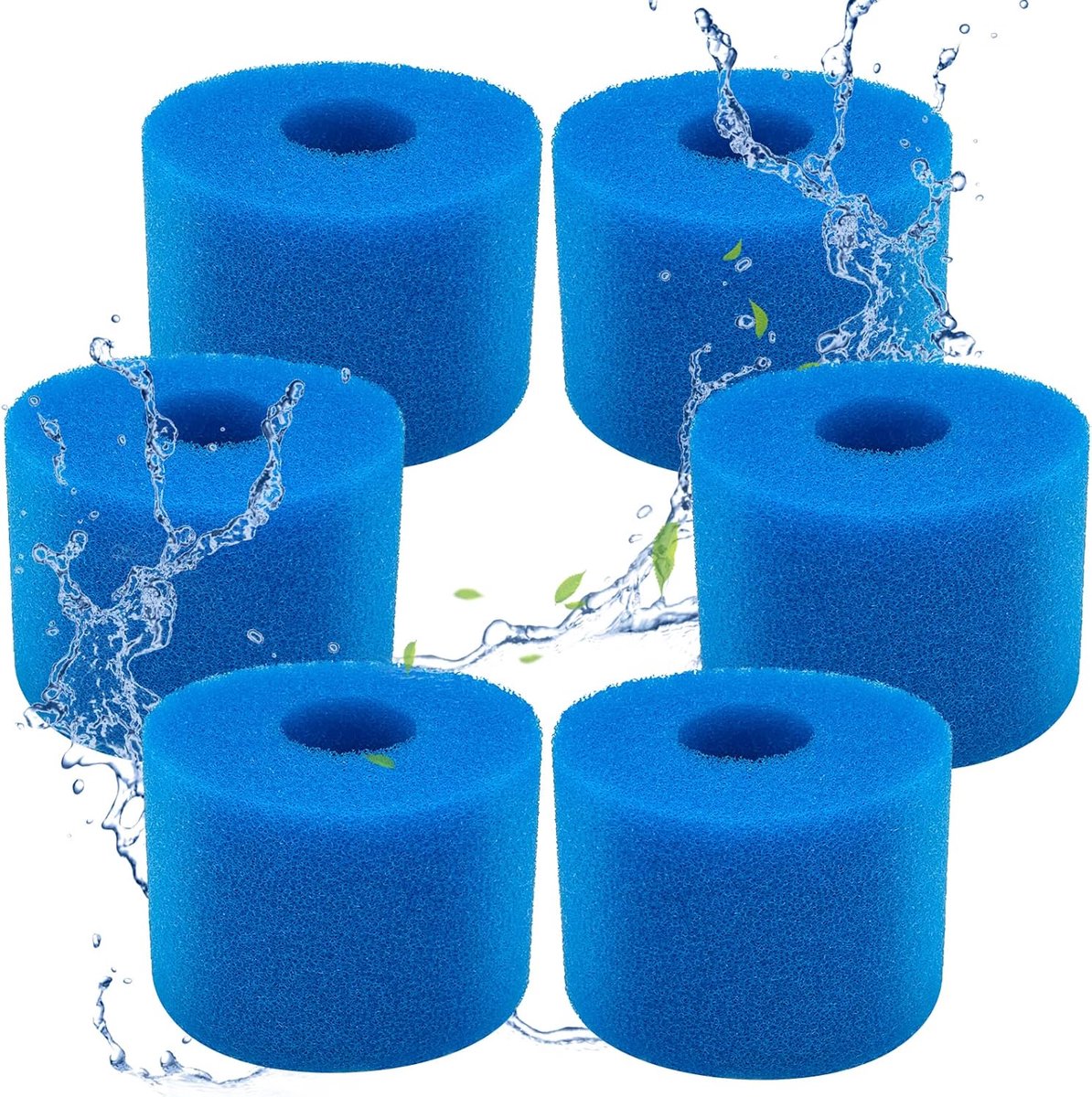 Poolfilter spons S1 - 108 x 73 mm - herbruikbare en wasbare filter - voor schone zwembaden en spa's - ShopVlot