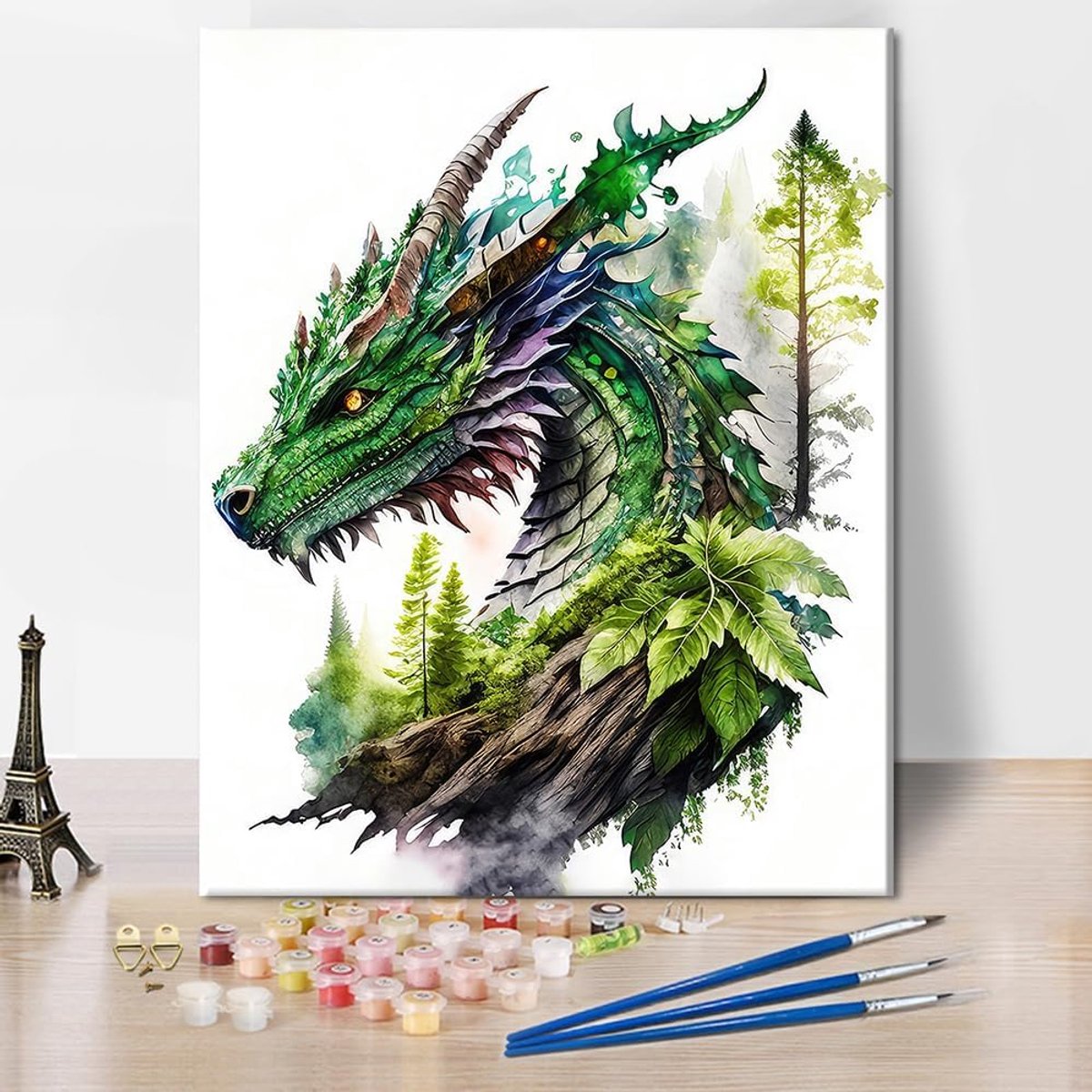 Schilderen op nummer set 40 x 50 cm - Waterverf schilderij - Geschikt voor beginners - Creëer prachtige kunstwerken - SnelShoppen