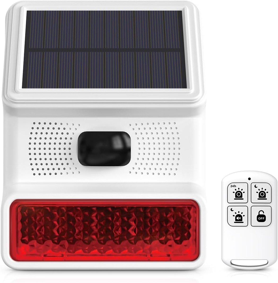 Solar Buitenalarm - IP65 Waterdicht - Bewegingssensor met Afstandsbediening - Beveiliging voor Huis en Tuin - SnelShoppen