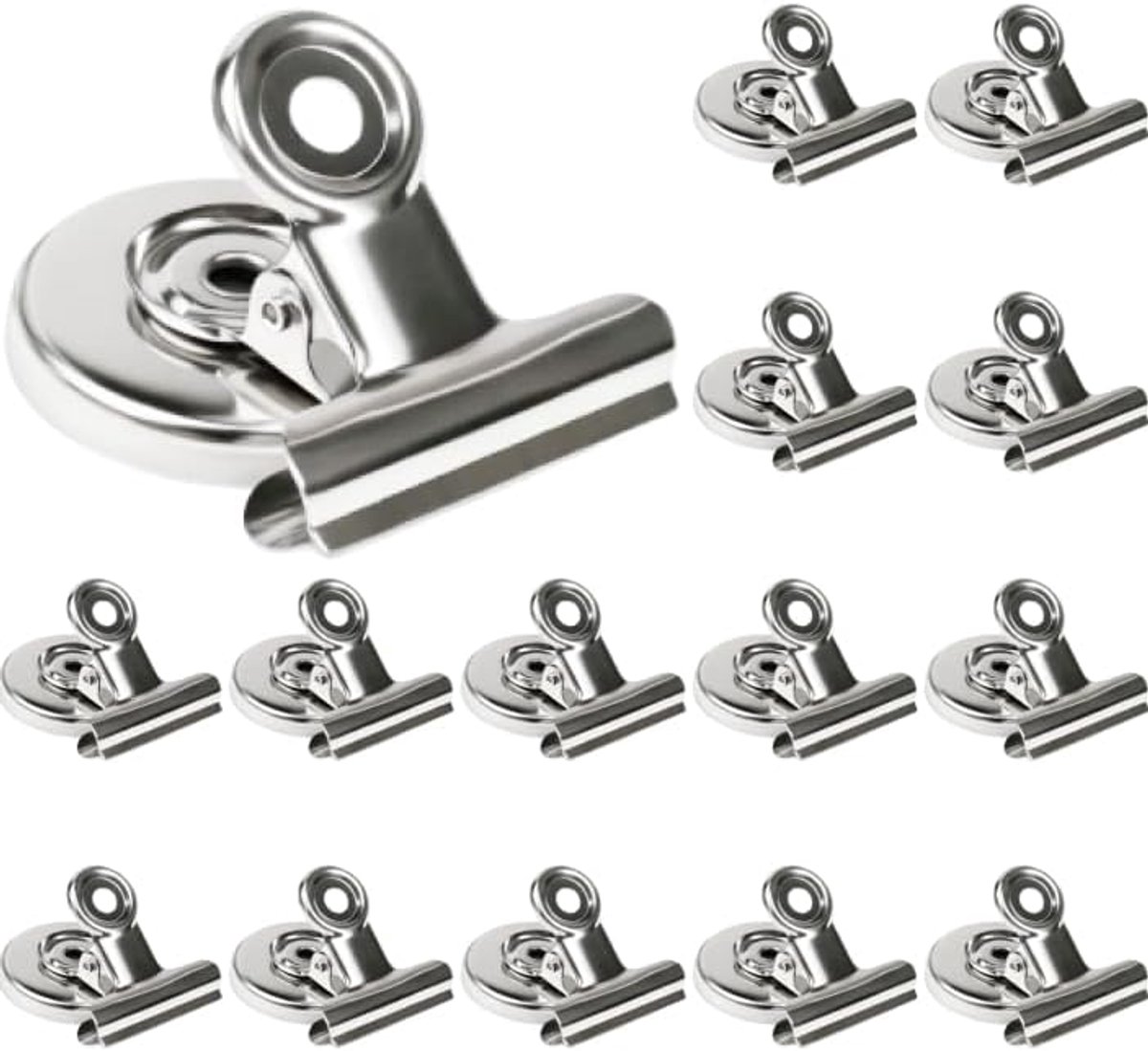 Magnetische clips 30 mm - robuust metaal - sterke grip - ideaal voor foto's en documenten - SnelShoppen