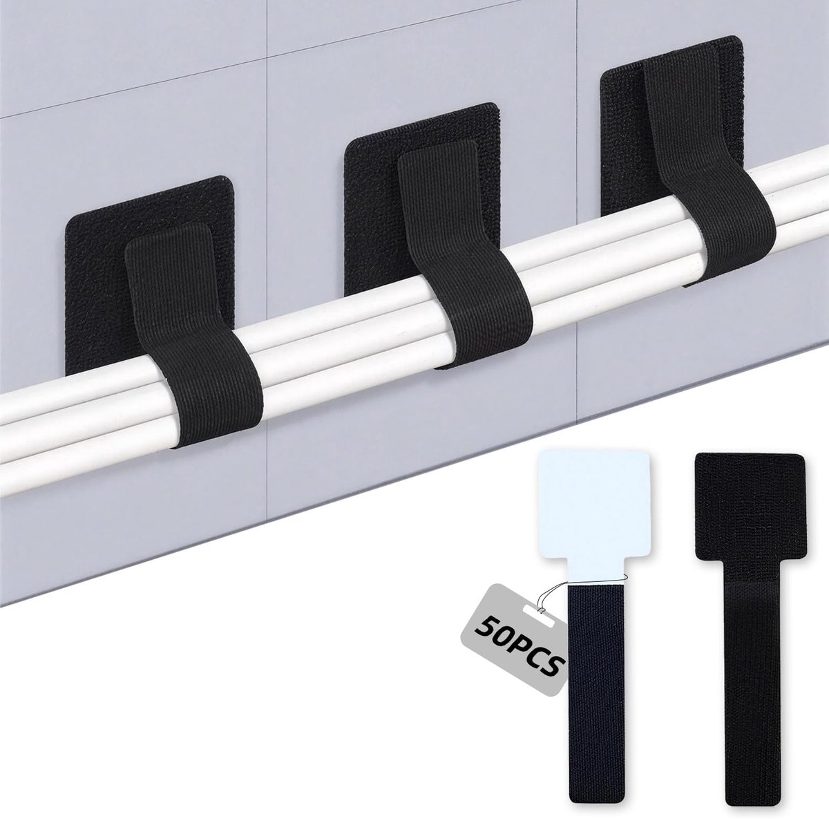 Kabelmanagement Kit 50-delig - Zelfklevende Kabelclips - Bureau Kabelorganizer - Creëer een nette werkplek - SnelShoppen