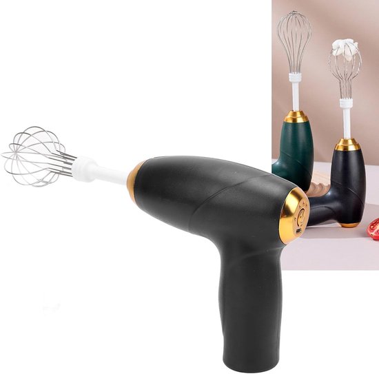 Draadloze Handmixer - Elektrische Garde - Bakken en Koken - USB Oplaadbaar - 17x13x5 cm - Zwart — afbeelding 3