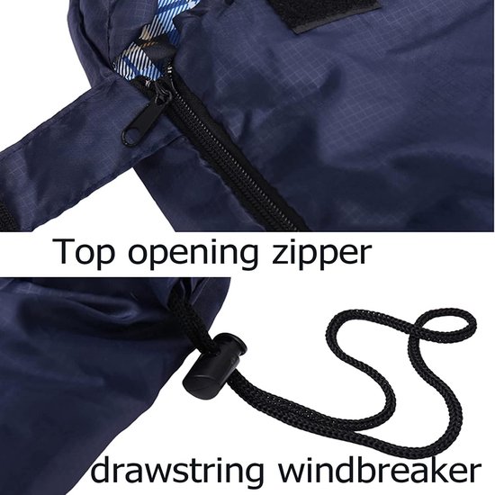 Slaapzak Winter - Kampeerzak Outdoor - Kamperen en Hiken - Waterafstotend Ripstop Materiaal - Comfort tot -1°C - Blauw — afbeelding 5