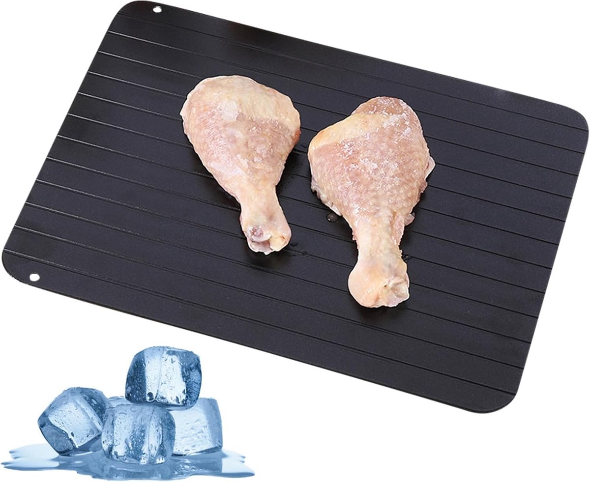 SnelShoppen - Snelontdooiplateau, Ontdooi Tray, Snelle Ontdooi Platte, Voor Ontdooien van Vis, Rundvlees, Varkensvlees, Gevogelte, Kip en Andere Bevro