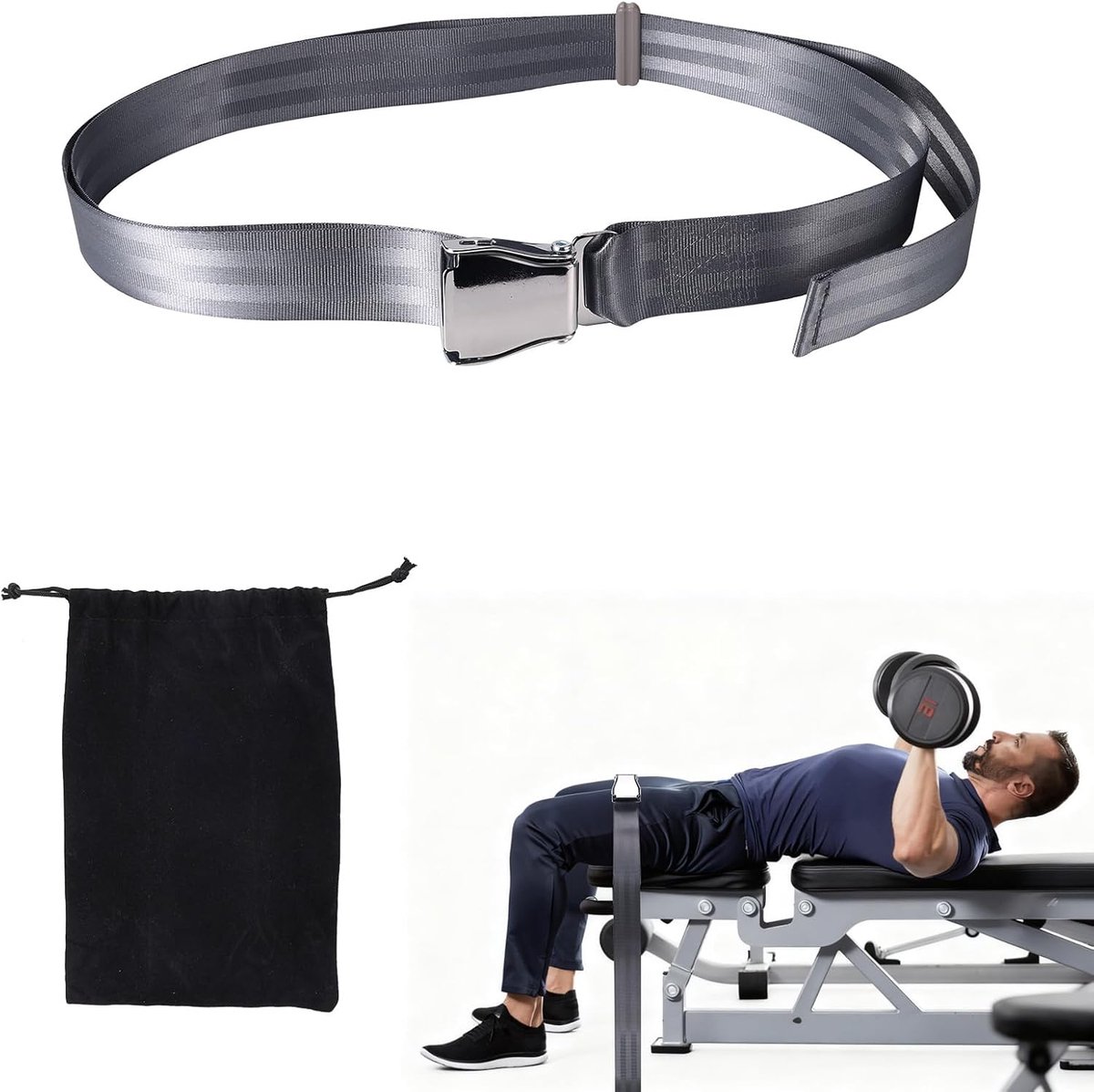 Nordic hamstring curl strap - hoge kwaliteit polyester - duurzaam - voor optimale trainingservaring - SnelShoppen