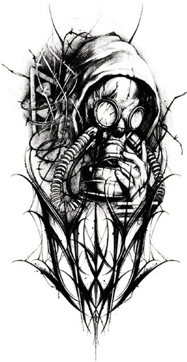 Tijdelijke tattoo toxic silence kuit 3 dagen