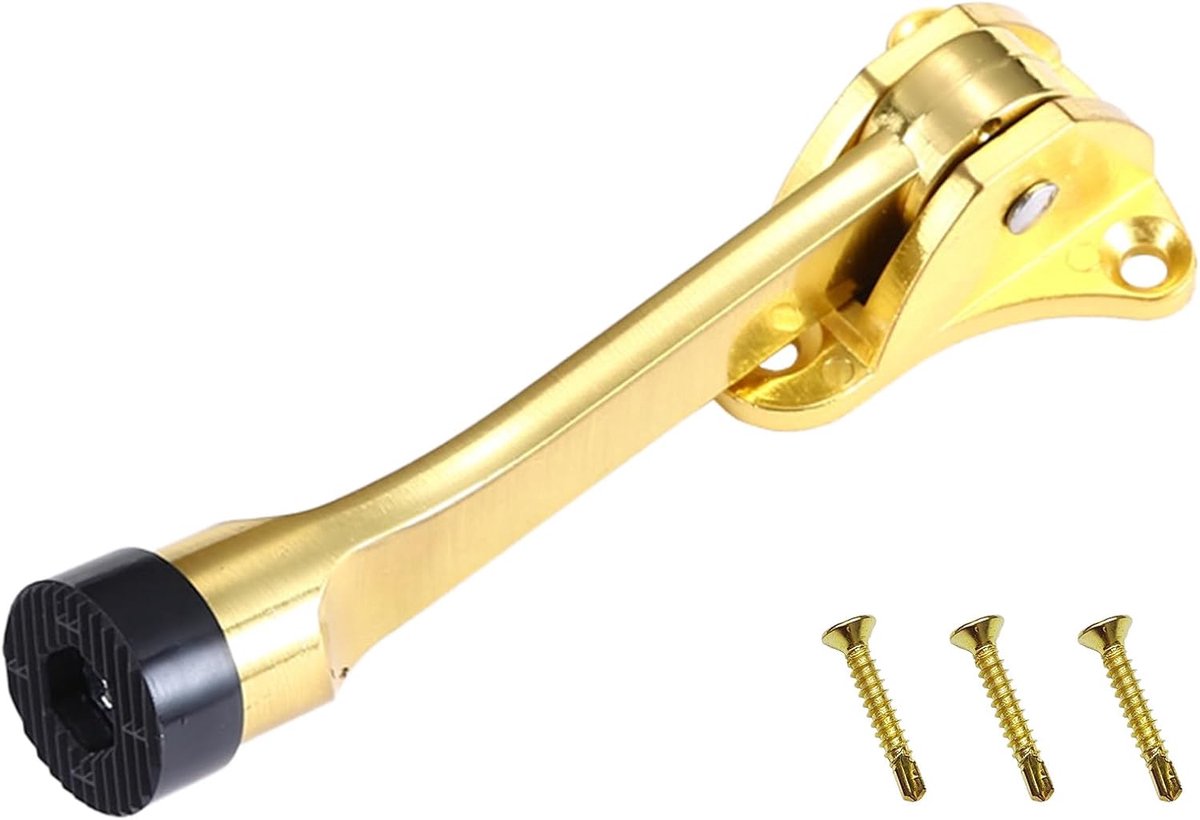 Deurstopper kickdown - mechanisch - zinklegering - elegante bescherming voor deuren - ShopVlot