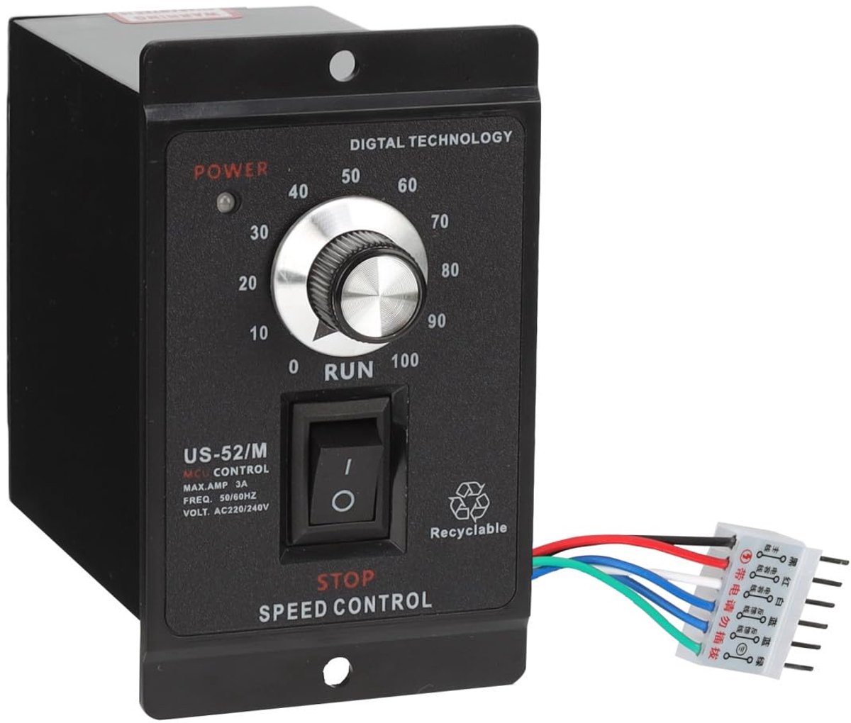 Inductiemotor snelheidsregelaar 0.12KW 120W - 220V - Reversible functie - Geschikt voor variabele snelheid - ShopVlot