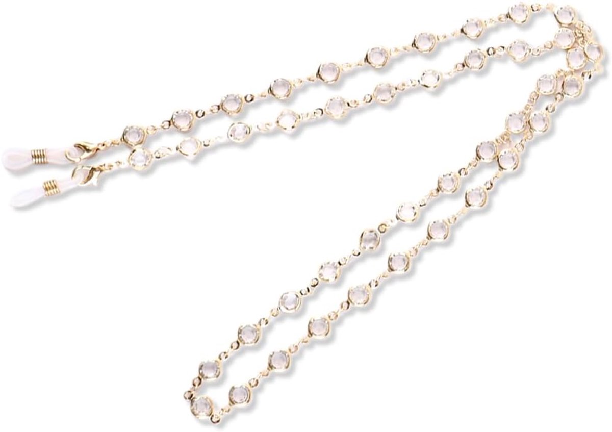 Brilketting - metalen ketting - anti-slip - elegant met parels - ShopVlot