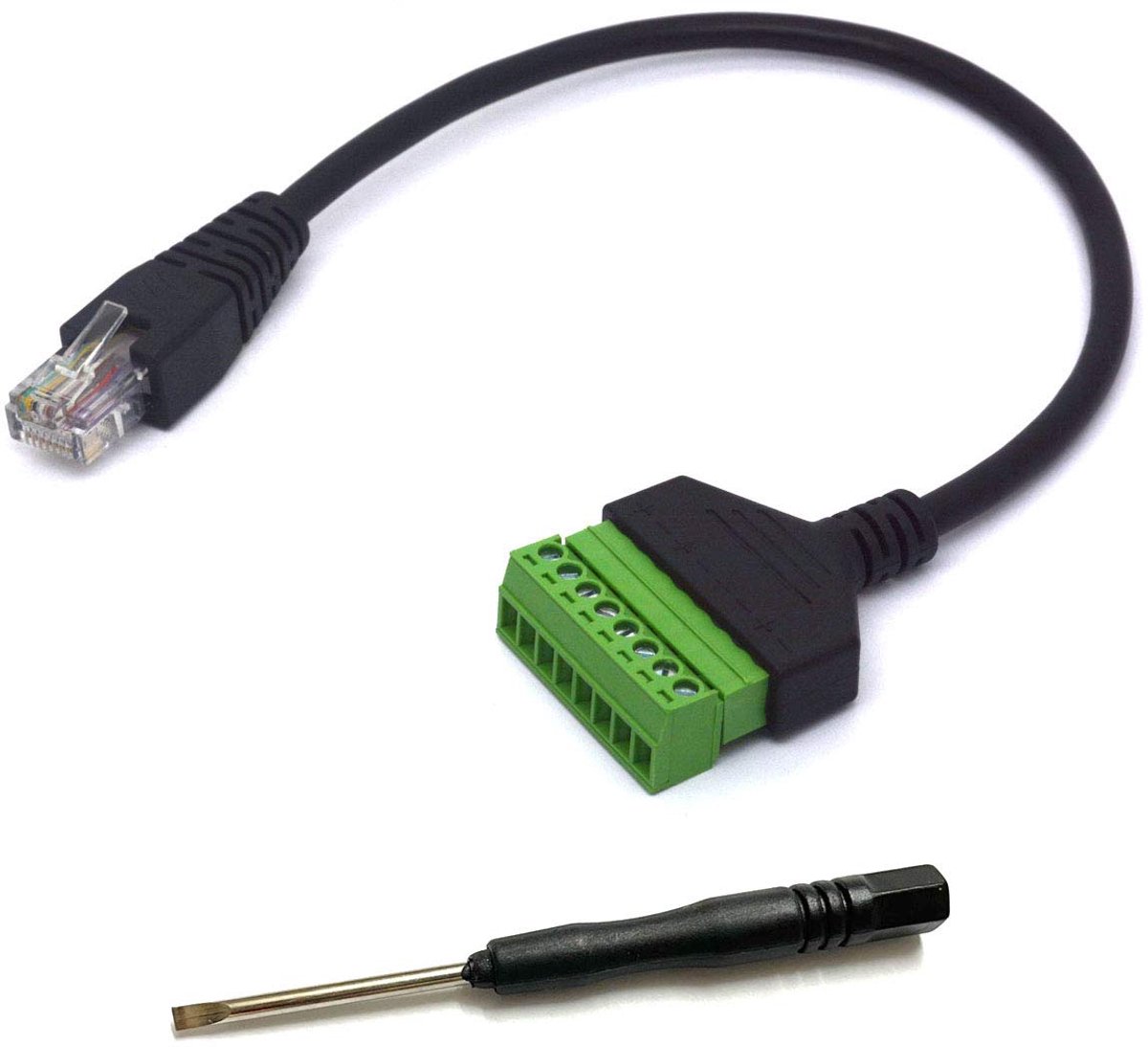 RJ45 schroefterminal - Ethernet RJ45 male plug - 8 pin schroefblok adapter - ideaal voor netwerkverbindingen - ShopVlot