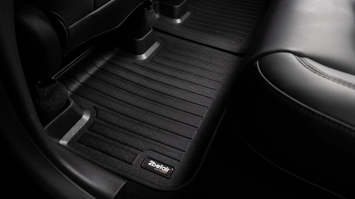 Vloermatten Set Tesla Model Y - 3-delig - Rubber - Niet-slip en Waterdicht - Volledige Vloerbescherming - ShopVlot
