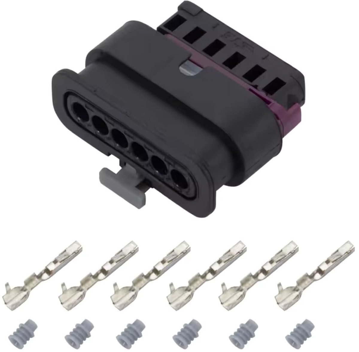 6-polige autokoplamp stekker - vervangend elektrisch socket - inclusief afdichtingen - eenvoudig te installeren - ShopVlot