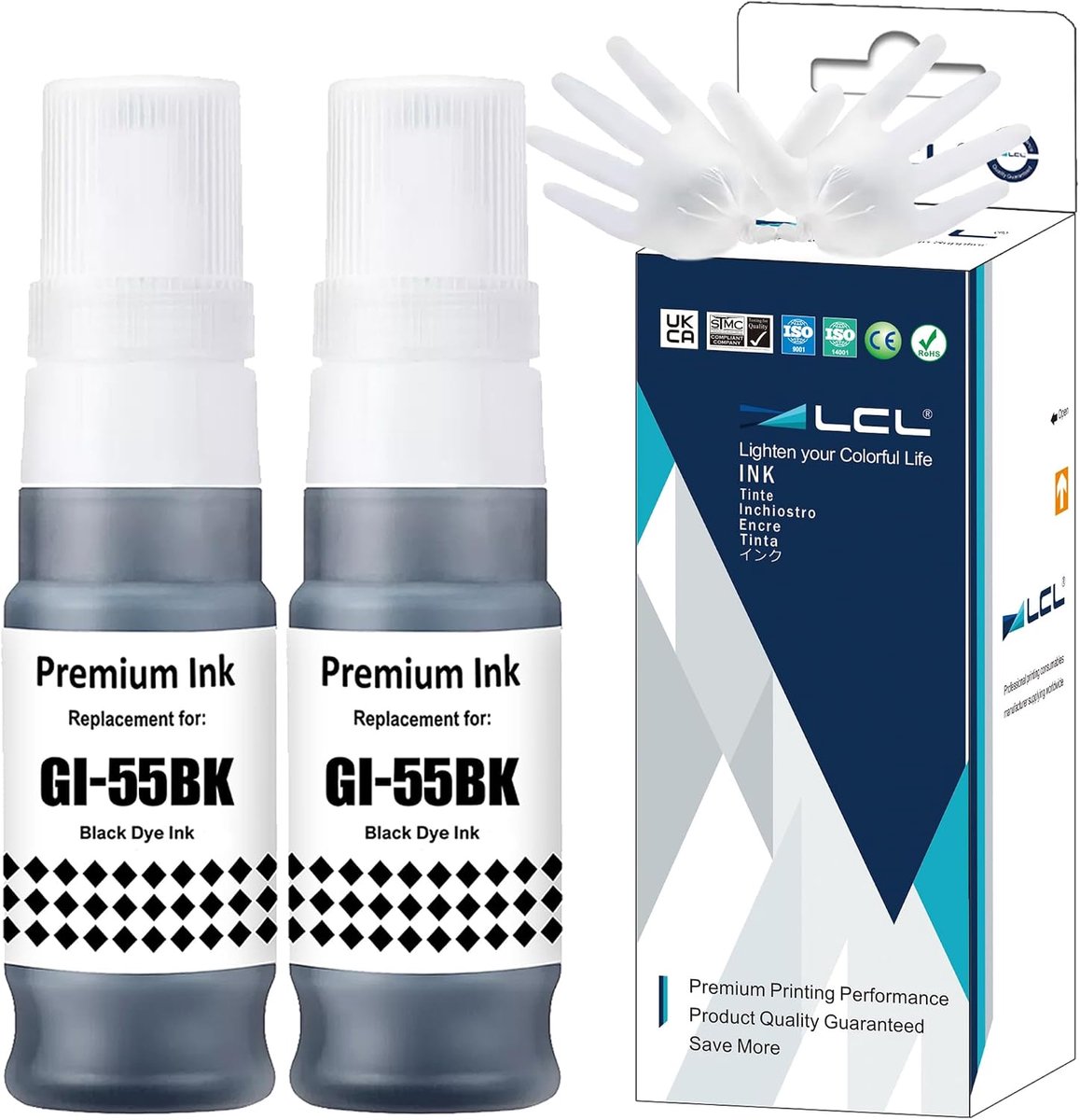 Inktpatronen zwart - 2x 70 ml - hoog vermogen - tot 7700 pagina's - ShopVlot