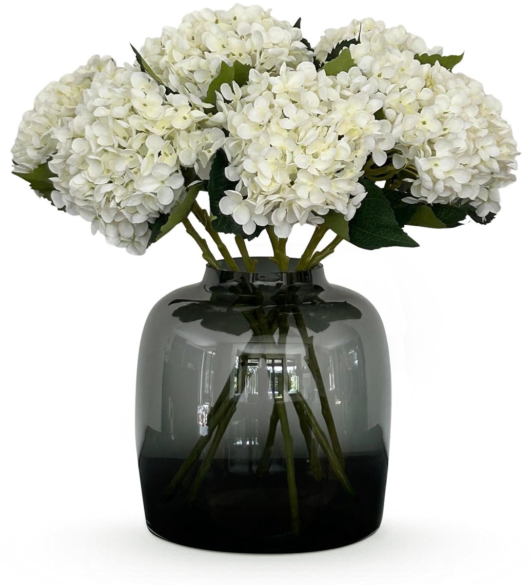 Kunstbloemen Solo - White - Hydrangea Flower - x 8 - 52 cm