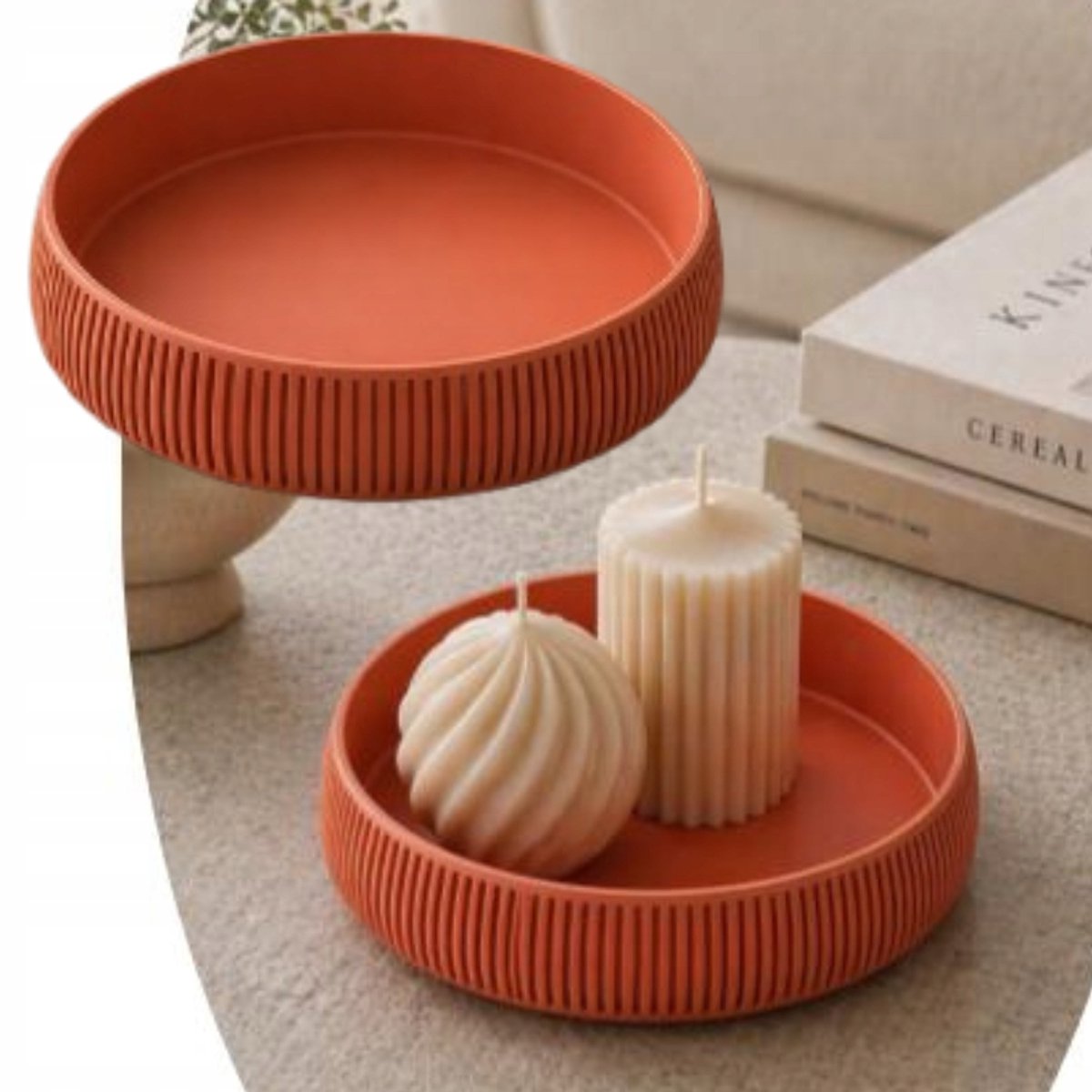 Merkloos Merkloze Decoratieve Kom/Schaal, Rond 17cm, Koperkleurig