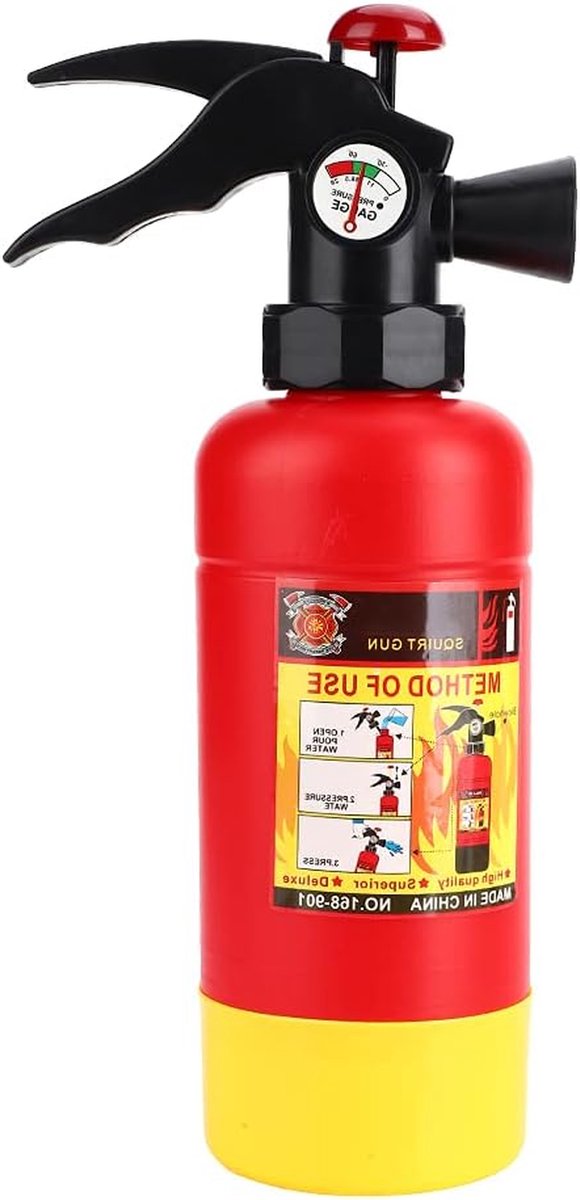 Waterpistool Vuurblusser - Zomerspeelgoed Strand - Waterpret Spelen - Hoge Druk Nozzle - 29x14x8 cm - Rood