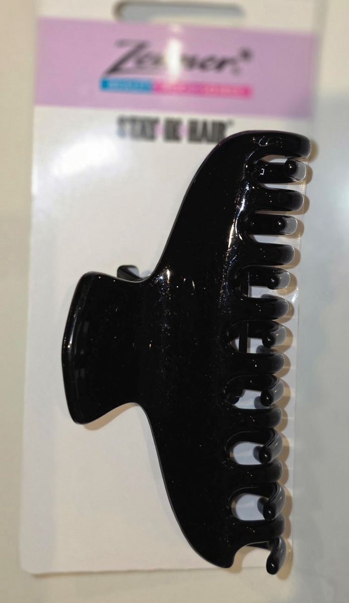Zenner - Stay in hair haarklem zwart - hair claw - haarklip - haarklem groot - 9,5 cm