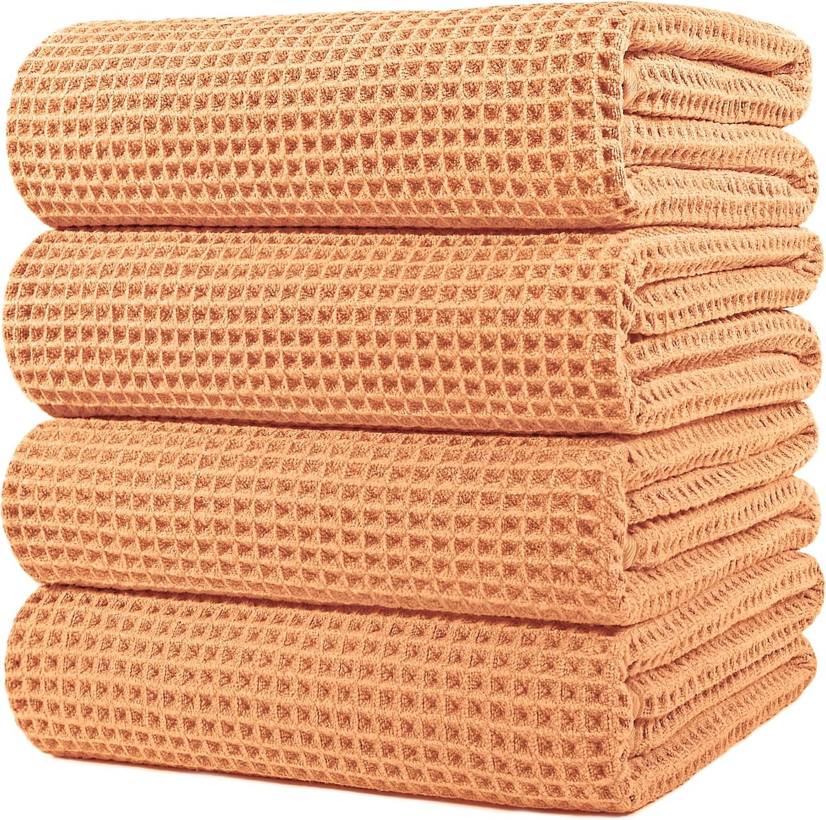 Badhanddoek microfiber waffle 76,2x152,4cm - snel droog - licht en zacht - ideaal voor dagelijks gebruik - SnelShoppen