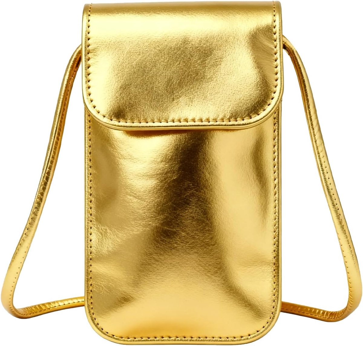 Schoudertas voor mobiele telefoons onder 18 cm - zachte nepleer - compacte schoudertas - SnelShoppen