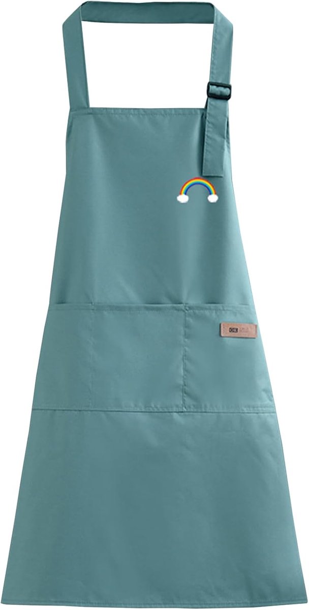 Keuken Schort Dames en Heren - Regenboogpatroon - Waterafstotend - Perfect voor Koken - SnelShoppen