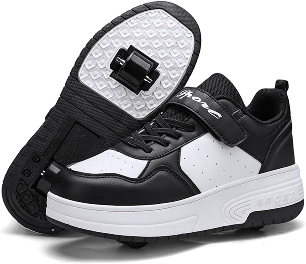 Roller Skates Schoenen 34 EU - Zwart - Verwijderbare Wielen - Voor jongens en meisjes - SnelShoppen