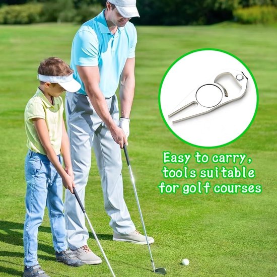 Golf pitch fork - dubbele vork - met magnetische balmarker - snel repareren van balmerken - SnelShoppen van GOLF — afbeelding 4