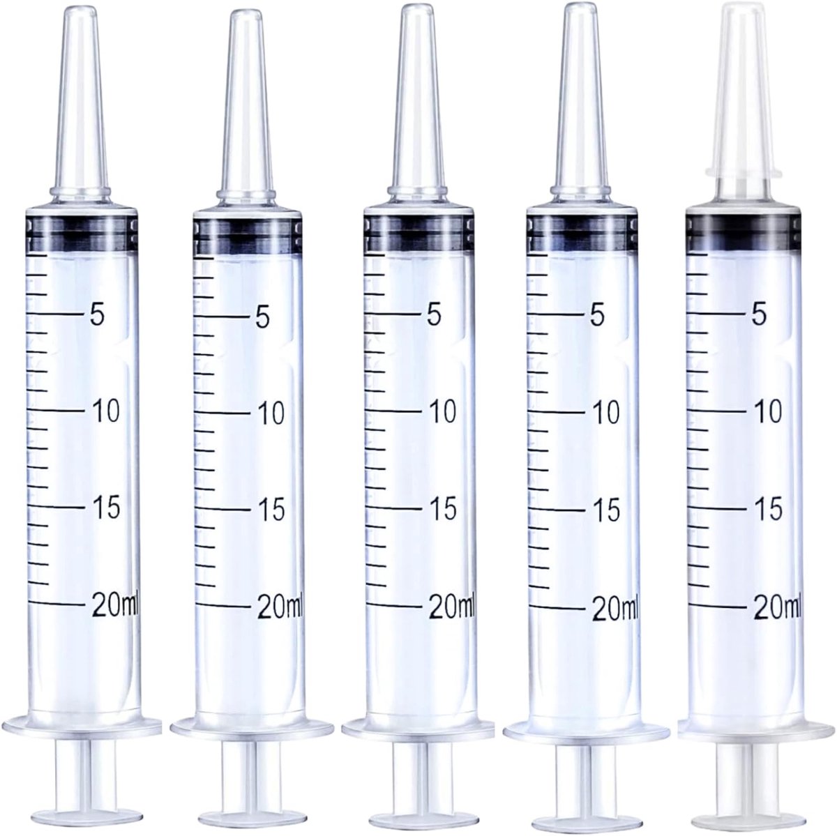 20ml vloeistof meetspuit - 5 stuks plastic spuiten - zonder naald - ideaal voor experimenten - SnelShoppen