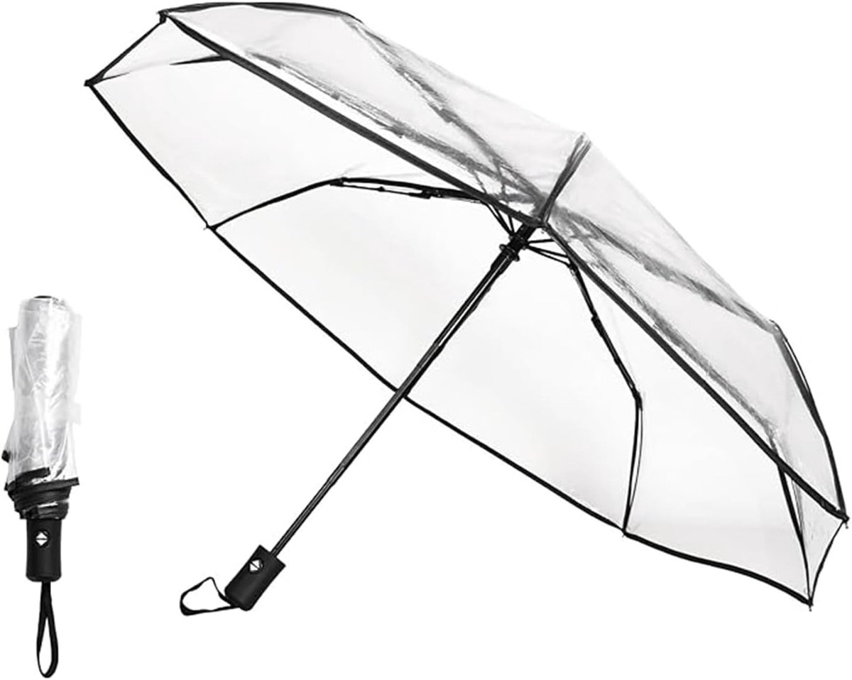 Transparante reisparaplu - windproof - automatisch - ideaal voor bruiloften - SnelShoppen