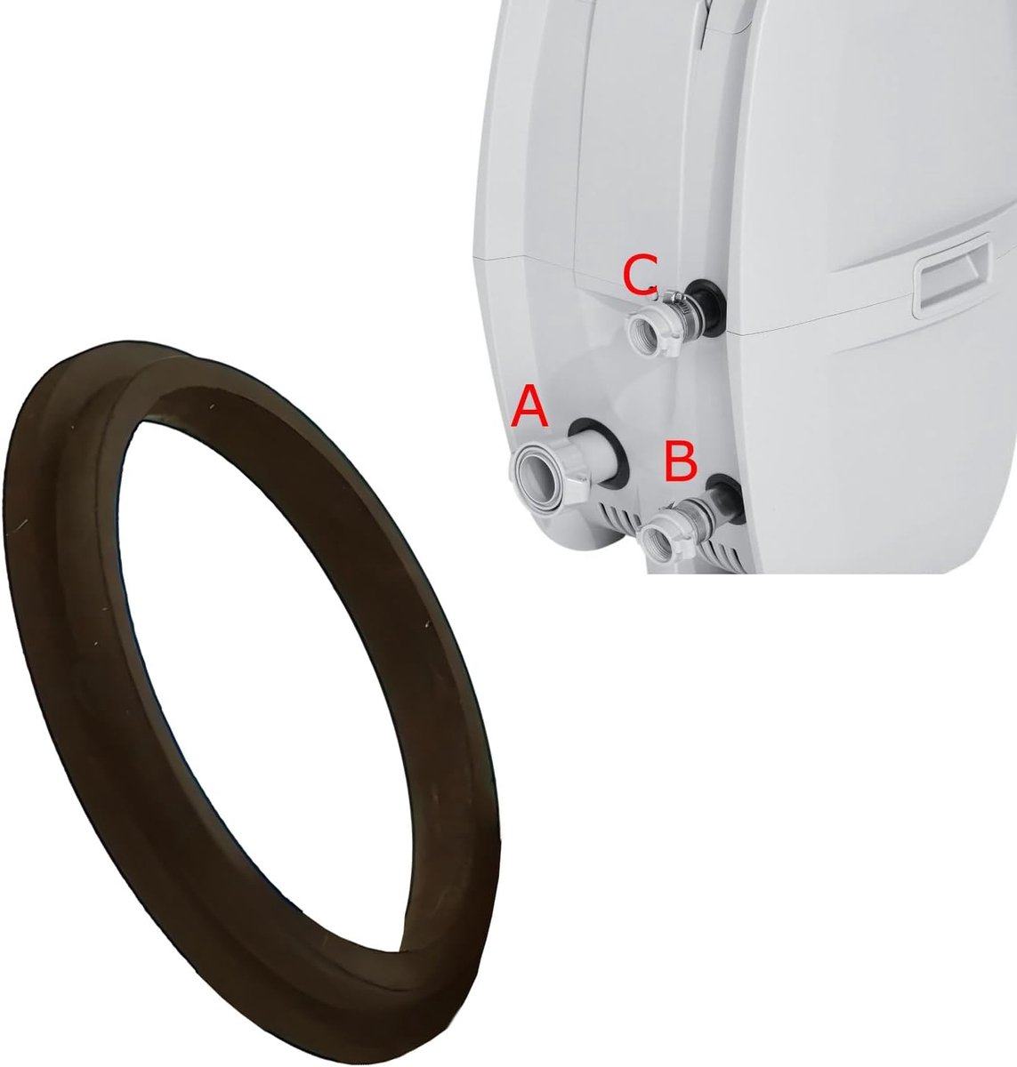 Rubber Seal Kit A Coupling - Geschikt voor Lay Z Spa - Waterdichte afdichting - Verleng de levensduur van uw spa - SnelShoppen