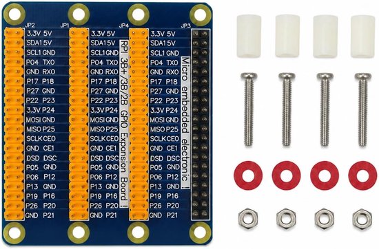 Raspberry Pi uitbreidingskaart - GPIO voor 5e generatie 4B/3B+ - DIY project - eenvoudig te gebruiken - SnelShoppen