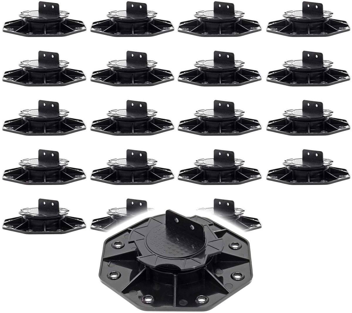 Terrasdragers 20-delige set tot 2700 kg in hoogte verstelbaar 18-25 mm dragers terras
