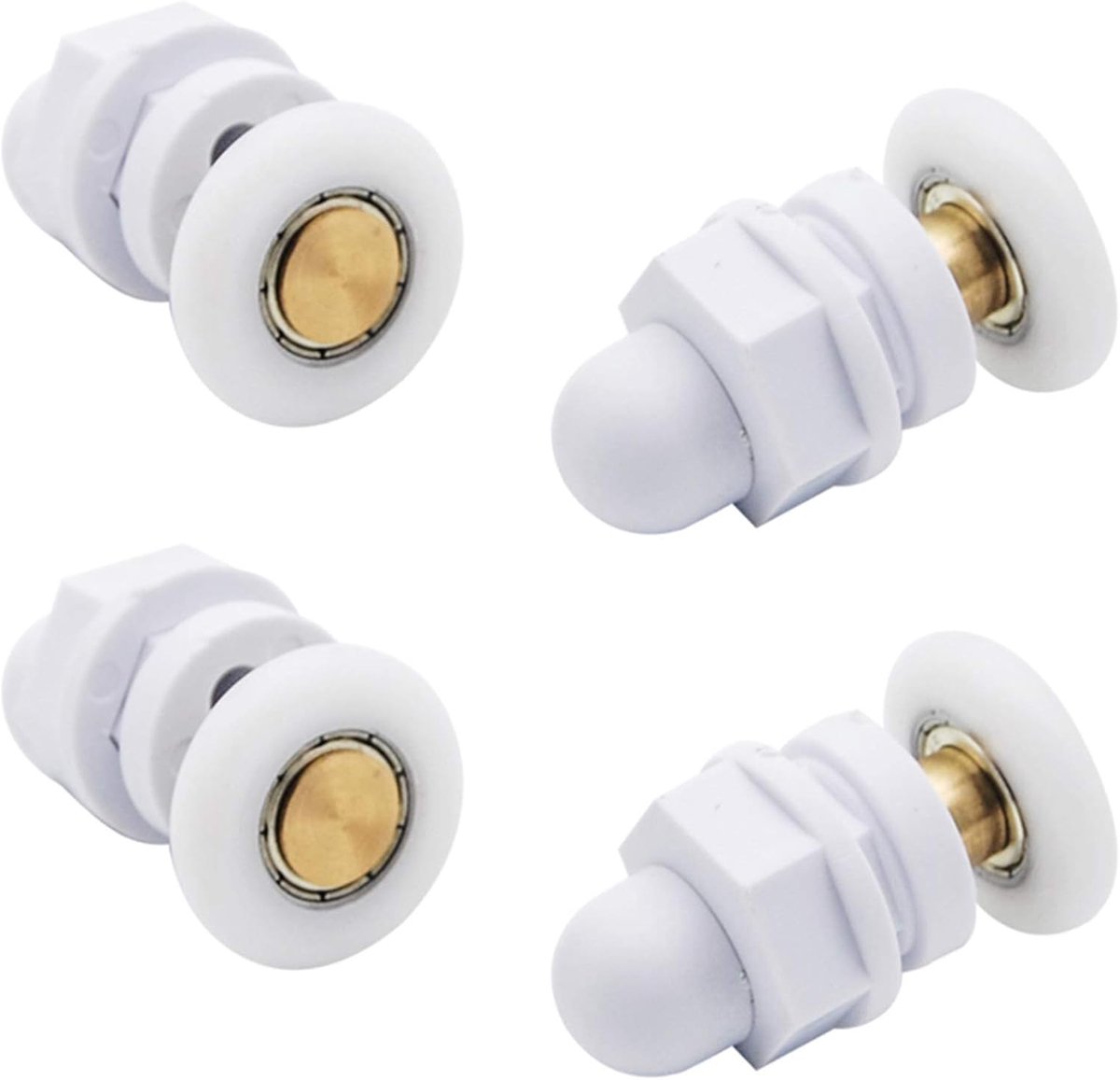 4 stuks reserveonderdelen douchecabines rollen, douchedeurrollen 25 mm reserveonderdelen rolgeleiding douchecabine rollen reservewielen douchedeur wielen schuifdeur wielen voor badkamer accessoires,